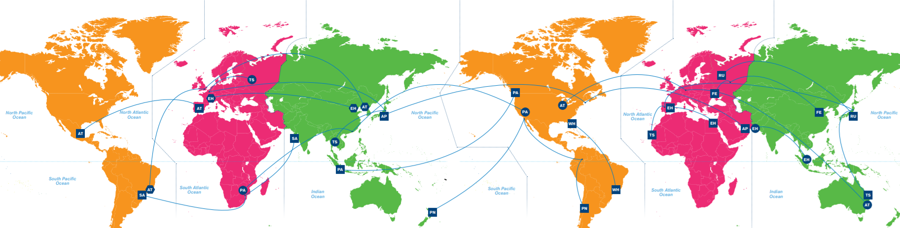 Áreas geográficas da IATA e Indicadores Globais